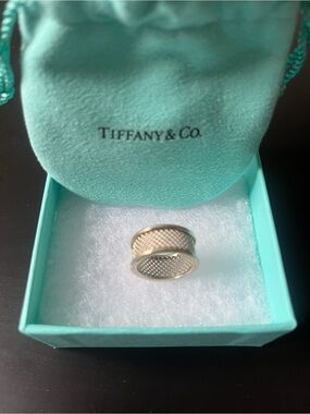 Tiffany & Co. Sterling Silver Mesh Ring- Size 6